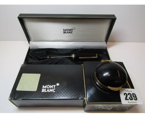 DESK SET, Mont Blanc pen and inkwell set 