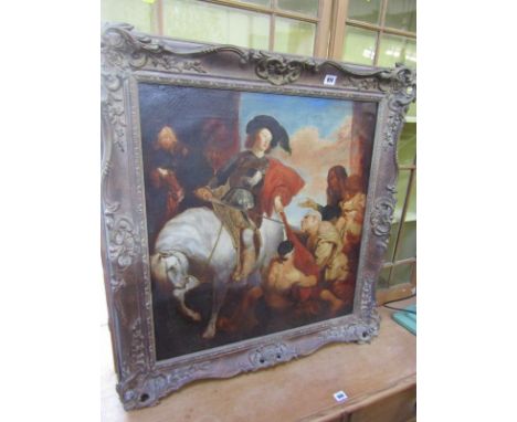 COPY OIL, "Royal Equestrian Portrait", 26" x 24"
