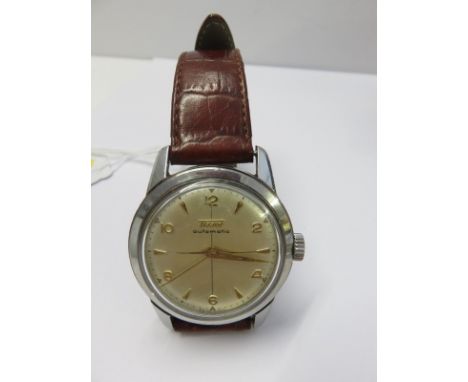 VINTAGE TISSOT AUTOMATIC CROSS AIR WRIST WATCH, on brown leather strap