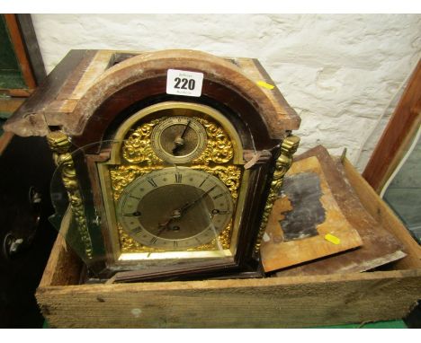 EDWARDIAN BRACKET CLOCK with striking movement, (requiring extensive restoration) 