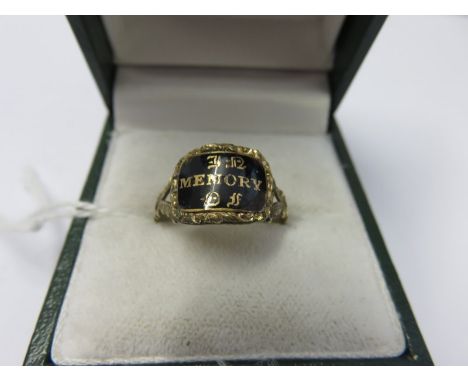 GEORGIAN MEMORIAL MOURNING RING, size K/L