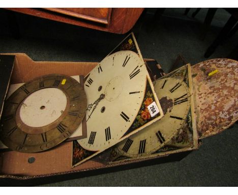 CLOCK MOVEMENTS, 2 early 19th Century 8 day long case clock movements and other parts 