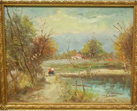A quantity of pictures and prints to include; reproduction oil landscapes