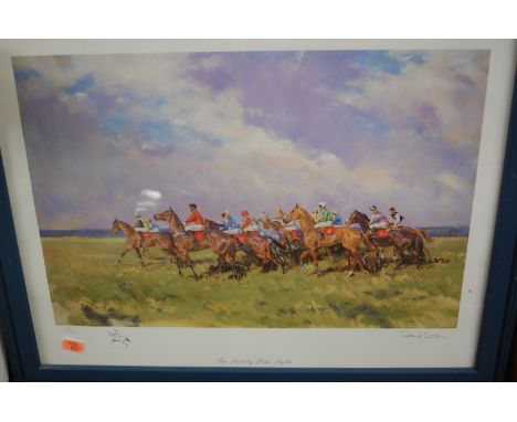 Peter Smith - Pair; The Start and The Final Turn, limited edition prints, each signed and numbered from editions of 500 in pe