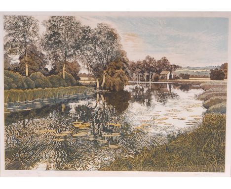 Graham Ovenden (b.1943) - Keepers Cottage, lithograph, signed, titled and numbered in pencil to the margin 176/200, 41.5 x 59