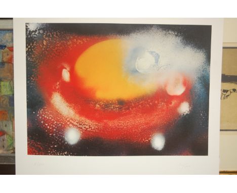 D Micallef - unframed print; and four other unframed continental prints (5)