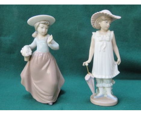TWO NAO GLAZED CERAMIC FIGURES  