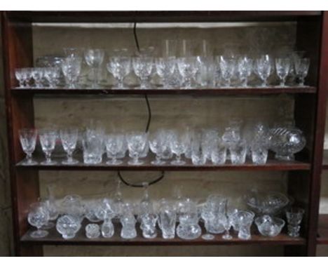 LARGE QUANTITY OF VARIOUS GLASSWARE INCLUDING STUART CRYSTAL, WESSEX CRYSTAL 
