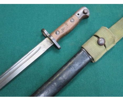 ANTIQUE MILITARY BAYONET WITH SCABBARD 