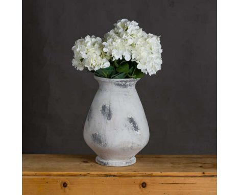Display Vase Large Greek Inspired Decorative Rustic Vase Ceramic Stoneware Naxos Large Antique White Vase, At 43cm High And 3