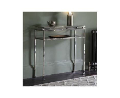 Cosenza Console Table Silver The Cosenza Silver Console Table Provides An Ultra-Modern Touch To Your Home Interior While Also