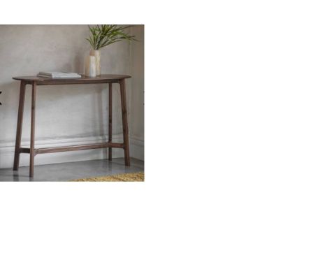 Madrid Console Table Walnut The Madrid Oval Console Table Is Finished In A Stunning Walnut And Comes In An Oval Shape. This B