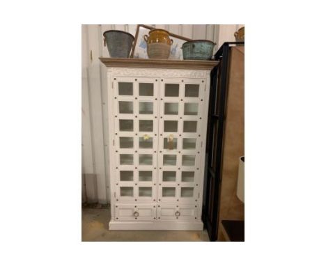 Barri Glass Display Cabinet With Two Doors And Two Drawers 1180 X 420 X 1900mm.Ã‚&nbsp;The Barri Cabinet With Three DrawersÃ‚