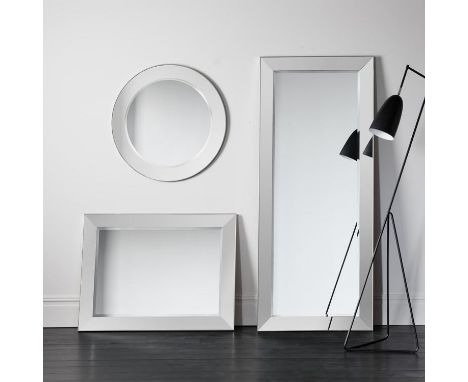 Hudson Living Bertoni Leaner Mirror This Is A Sleek, Stylish Mirror With A Shallow Angled Mirror Frame And An Elegant Silver 