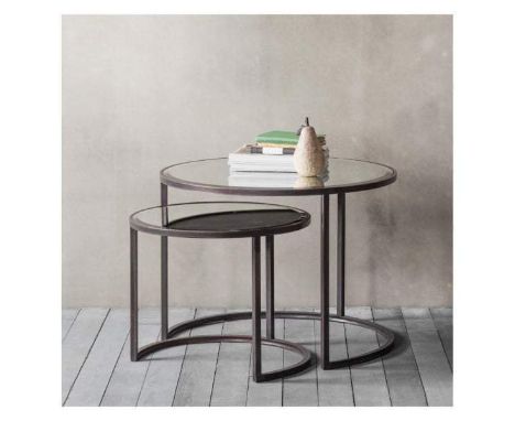 Argyle Nest Of 2 Tables The Circular Mirrored Tops Are Perfect For Reflecting The Light And The Tables Are Easy To Move, Maki