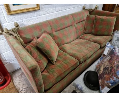 Knoll Sofa A Vintage Style Quality Handmade Knoll Sofa Fully Sprung And Padded With Drop Down Sides Upholstered In A Tartan C