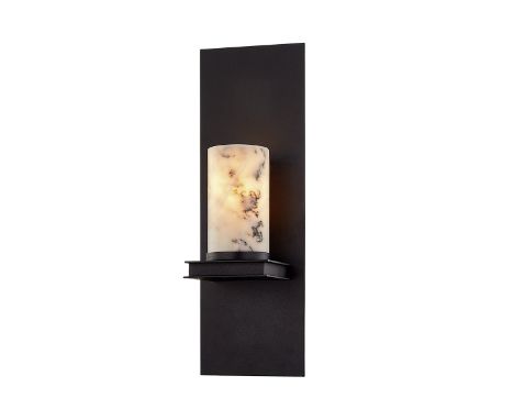 { Option of lots:  1110, 1111 } CATALONIA Wall Sconce B6601-CE Troy Lighting Simple rough metal and smooth marble pillars of 