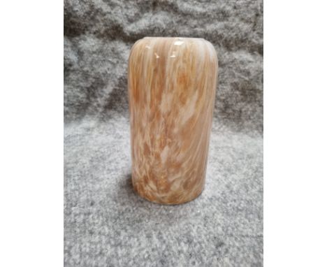 Parlane New Retail Item Marbled Vase White Amber Glass 185 X 100mm (820865)