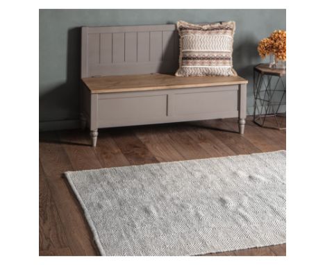 Lima Rug In Slate Grey Features A Geometric Inspired Diamond Pattern In A Monochrome Finish With A Plain Edge. 1600 X 2300 (5