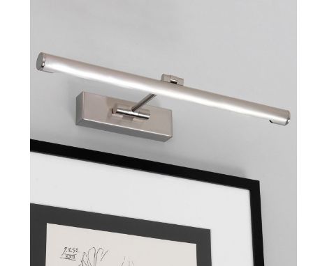 { Option of lots:  1065, 1066 } Astro 0528 Goya 365 Picture Light Brushed Nickel 365mm Low Energy 8W (PLT 8)