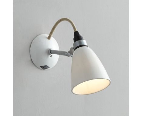 Original BTC Hector Small Dome Wall Light Plug, Switch &amp; Cable Light Blue Bone China 16 X 9 X 23cm