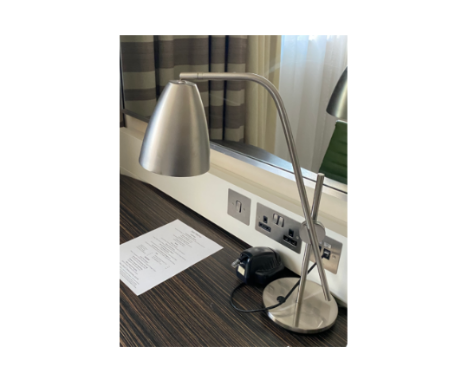 { Option of lots:  4, 5, 6, 7, 8, 9, 10, 11, 12 } Northern  Lights Dome New Generation Desk Task Lamp Satin Nickel 530mm SR15