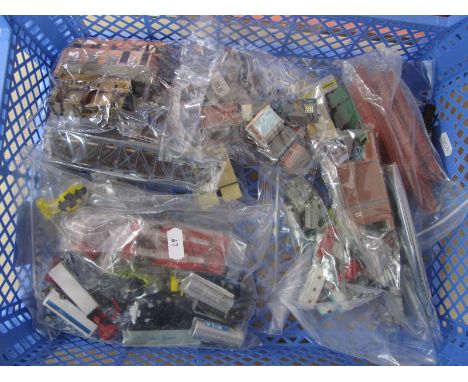 Twenty One 'N' Gauge Sealed Packs of Trackside Accessories - buildings, vehicles, Bachmann, Resin Signal Box, etc.