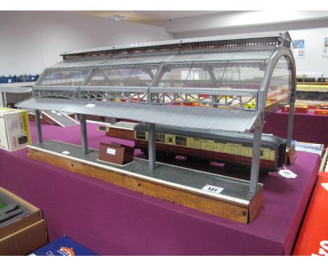 Ace Trains ''O'' Gauge/7mm Station Canopy With Platform Extension Kit- fair to good condition, unboxed. (7 piece)