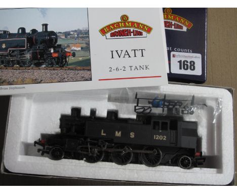 Bachmann "OO" Gauge/4mm Ref 31.453A 2-6-2 Ivatt Class Tank Steam Locomotive, LMS black R/No 1212, very good boxed condition.