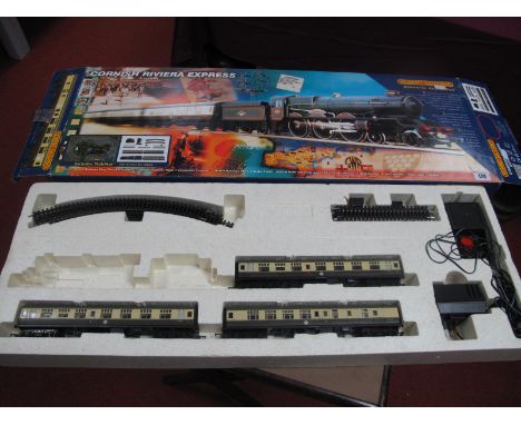 Hornby 'OO' Gauge Ref R.826 Cornish Riviera Express Train Set, boxed - missing locomotive and tender - contents include three