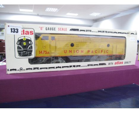 An Atlas "O"Gauge/7mm Two Rail F-9 Bo-Bo Diesel Locomotive, Union Pacific livery R/No 1475A, very good but in incorrect box.