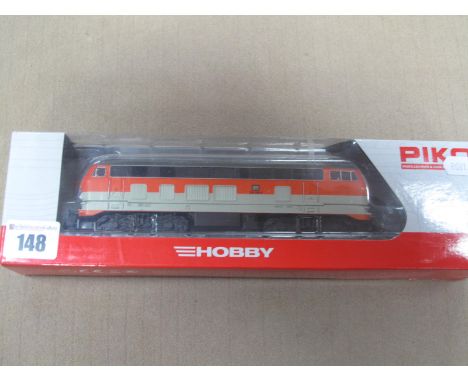 Piko "HO"Gauge Ref 57516 Bo-Bo BR218 Diesel Locomotive, DB Railways grey/orange livery R/No 218.148.5, very good boxed condit