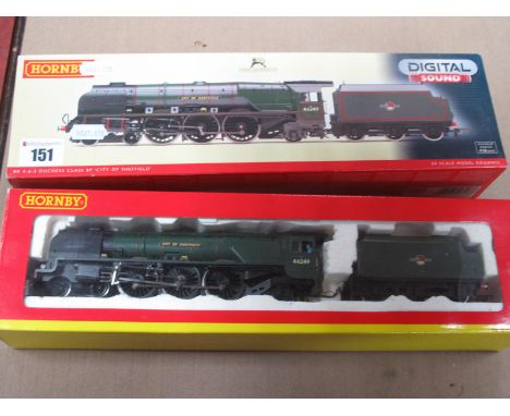 Hornby "OO" Gauge/4mm Ref 2782XS 4-6-2 Duchess Class 4P Steam Locomotive and Six Wheel Tender, BR green "City of Sheffield" R