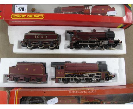 Two Hornby ''OO'' Gauge/4mm L.M.S Maroon Boxed Steam Locomotives. Ref R.842 class 5, 4-6-0 with six wheel tender R/No. 4657. 