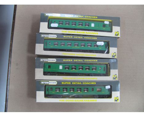 Four Wrenn ''OO'' Gauge/4mm Boxed MK1 Southern Coaches; 2 brake/2nd R/No's 1708, two composite R/No's 1245 and 2523. Coaches 