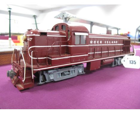 A Kit Built Brass/White Metal "O"Gauge/7mm Model of a Rock Island Alco R53 Bo-Bo Diesel Locomotive, R/No 467, fitted with two