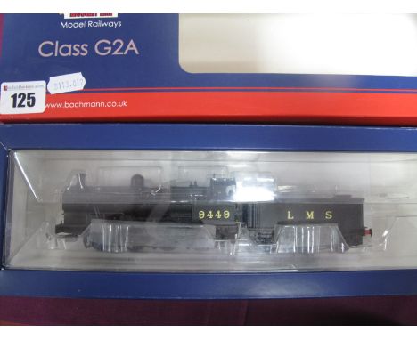 Bachmann ''OO'' Gauge/4mm Ref 31-476 Class G2A 0-8-0 Steam Locomotive and Six Wheel Tender, LMS satin black R/No. 9449 fitted