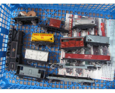 A Hornby Dublo Ref EDL 17 Three Rail 0-6-2 Tank Steam Locomotive, BR black R/No. 69567, good unboxed condition - plus eleven 