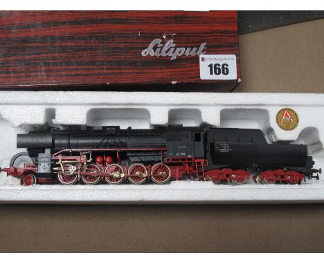 Liliput "HO" Gauge Ref 4202 Steam Locomotive, 2-10-0 plus eight wheel double tender, class BR 42; R/No 42.555, playworn boxed
