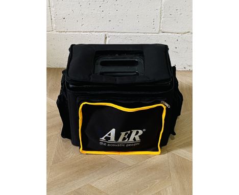 AER Compact 60 twin channel amplifier in soft carry case. Estimate £200-250.From the Estate of Del Palmer.