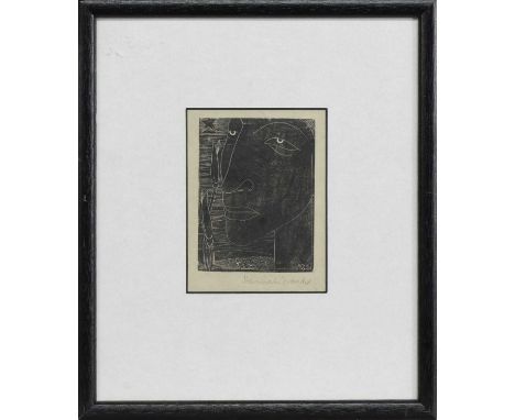 * HANNAH FRANK (SCOTTISH 1908 - 2008),HEADwood engraving on paper, dated 1932 in the plate, signed in pencilimage size 10cm x