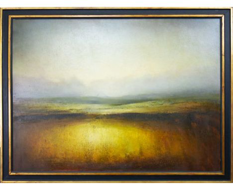 * JAMES HOWIE (SCOTTISH 1931 - 2011),LANDSCAPE (NUNATAK)oil on board, signed, titled and dated 2005 versoimage size 92cm x 12