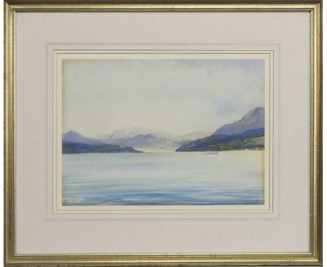 * CECIL ARTHUR HUNT VPRWS RBA (BRITISH 1873 - 1965),SOUND OF SLEAT, ON THE WAY TO SKYE watercolour on paper, signed, titled l