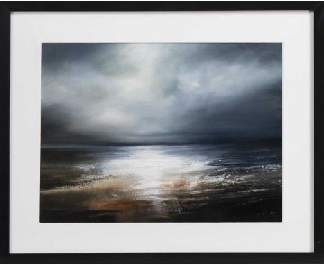 * DARREN SCOTT,EVENING TIDEoil on panel, signed, titled label versoimage size 30cm x 40cm, overall size 43cm x 53cm Mounted, 