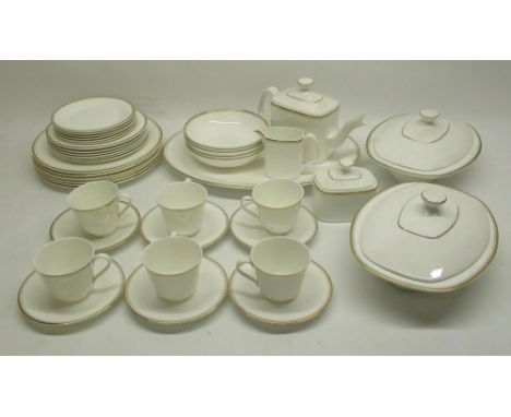 Royal Doulton Gold Concord part dinner set (43),  Royal Albert Val D'or bowls and side plates (12) and a Johnson Bros/J &amp;