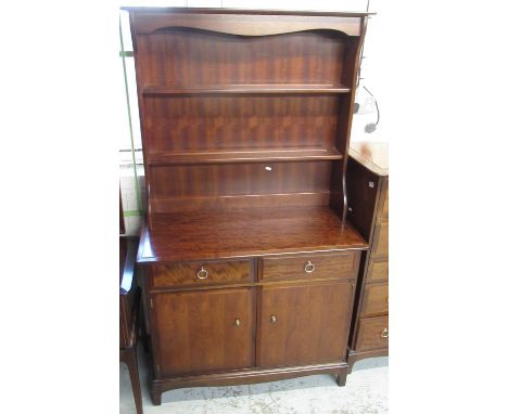 Stag Minstrel dresser with twin shelf back, W97cm D45cm H172cm 