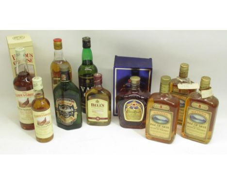 Collection of Whisky inc. 2 70cl btls and a 75cl btl of MacLeod's Isle of Skye 8 year old blended Scotch whisky, VAT 69 70cl 