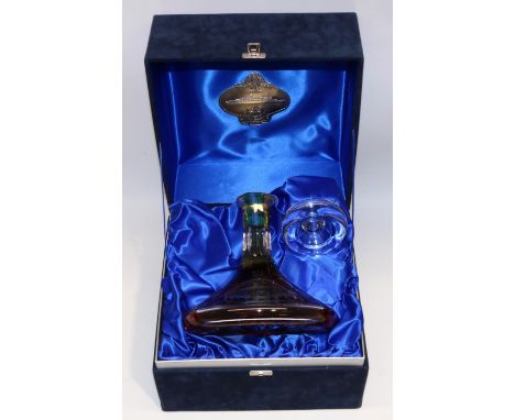'The QE2 Glencairn Crystal Decanter' containing Auchentoshan Single Malt Scotch Whisky, Aged 12 Years, distilled and bottled 