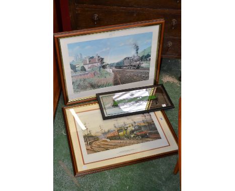 Tom Connell, by and after, 30108 Steam Engine Leaving the Station, 39/1000, signed; Chris Woods, after, London and South West