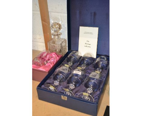 A decanter, The Scottish Terrier Emergency Care Scheme, The Herritage Collection, the cartouche engraved with Champion Kennel